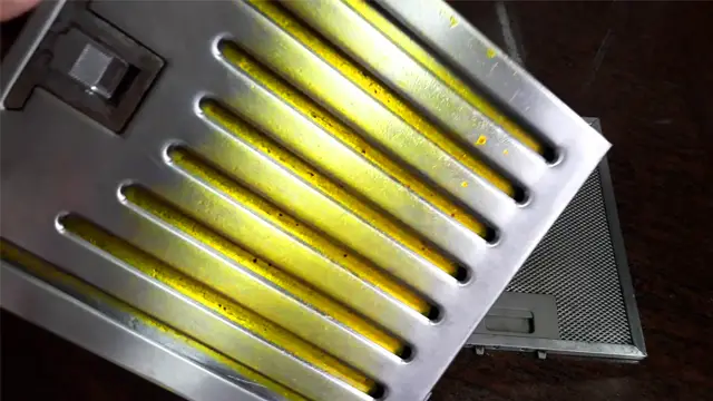 baffle filter full of oil and grease