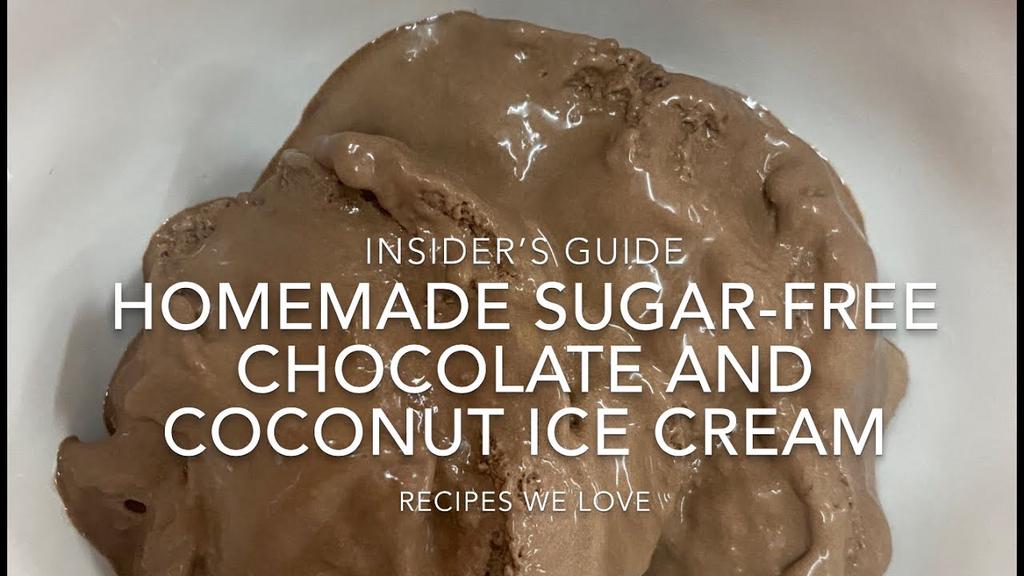 'Video thumbnail for Homemade Sugar-free Chocolate Coconut Ice Cream'